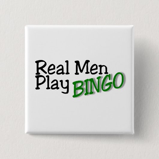 Wirkliches Mann-Spiel-Bingo Button (Vorderseite)