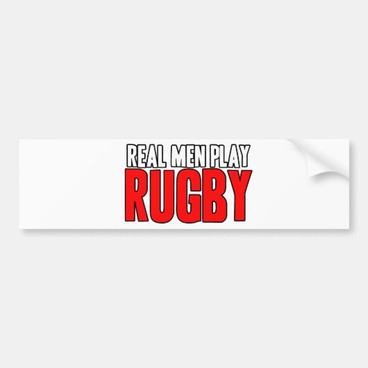 Wirkliches Mann-Spiel-Rugby Autoaufkleber (Vorne)