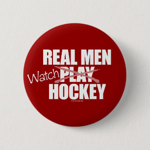 Wirkliches Mann-Uhr-Hockey Button