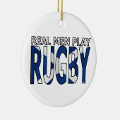 Wirkliches Mannspiel Rugby Schottland Keramik Ornament (Rechts)