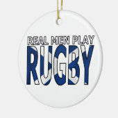 Wirkliches Mannspiel Rugby Schottland Keramik Ornament (Links)