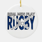 Wirkliches Mannspiel Rugby Schottland Keramik Ornament (Hinten)