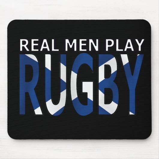 Wirkliches Mannspiel Rugby Schottland Mousepad (Vorne)