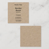 Wirkliches Packpapier-klassisches nostalgisches Quadratische Visitenkarte (Vorne/Hinten)