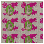 Wirkliches rosa und grünes Gewebe Stoff (Nahaufnahme)