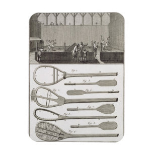 Wirkliches Tennis und der Bau der Schläger, von Magnet