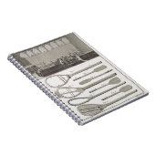 Wirkliches Tennis und der Bau der Schläger, von Notizblock (Rechte Seite)