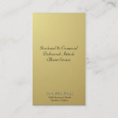 Wirkliches Visitenkarte (Rückseite)