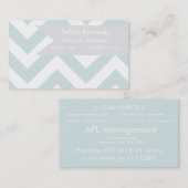 Wirkliches Zickzack aquamarines des Anwesens | Visitenkarte (Vorne/Hinten)