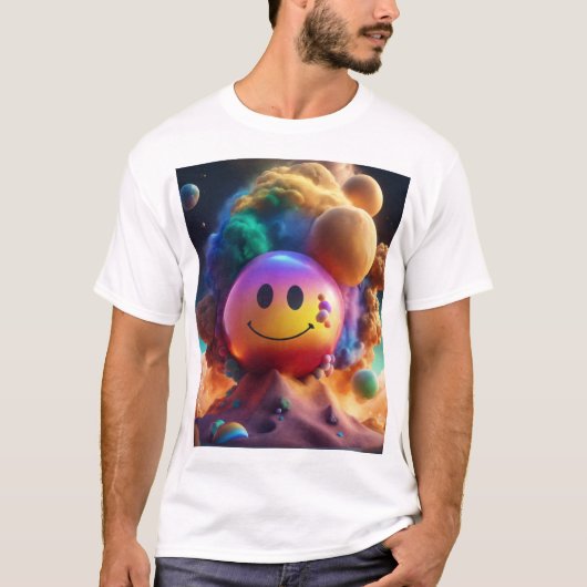 Wirkung von niedlichem Ton auf den Regenbogen T-Shirt (Vorderseite)