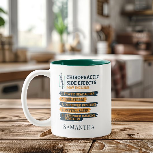 Wirkungen auf die Chiropraktik Personalisiert Zweifarbige Tasse