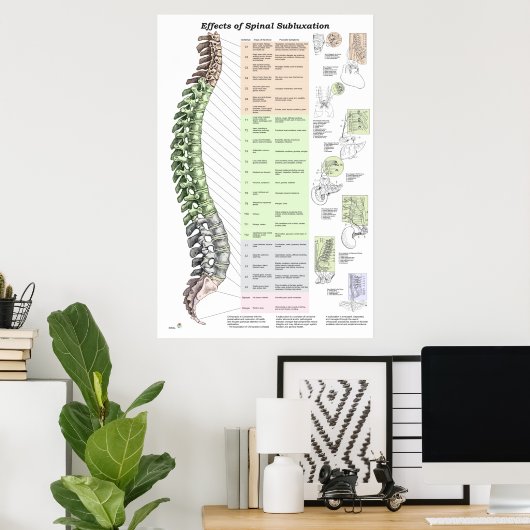 Wirkungen des Spinal Subluxation Poster Chiroprakt (Heimbüro)
