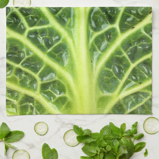 Wirsingkohl Savoy cabbage berza chou vert Geschirrtuch (Gefaltet)