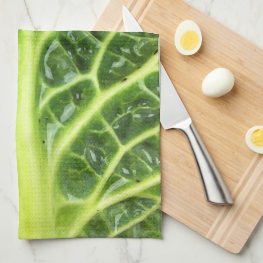 Wirsingkohl Savoy cabbage berza chou vert Geschirrtuch (Viertel Falte)