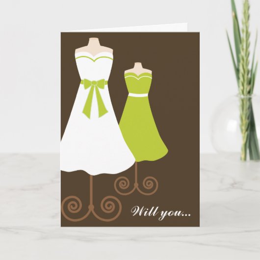 Wirst du? Custom Bridesmaid Card Einladung (Vorderseite)