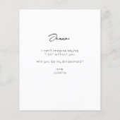 Wirst du dein Foto zu meiner Bridesmaid machen? (Rückseite)