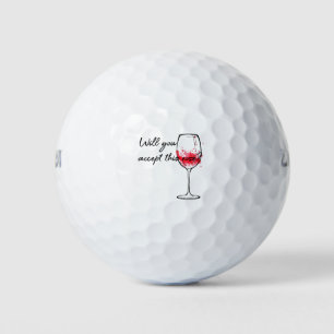 Wirst du diesen charmanten Heiratsantrags-Design-R Golfball