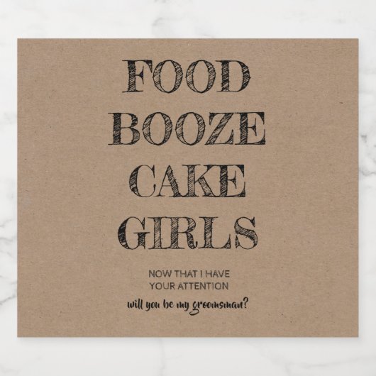 Wirst du JETZT mein Trauzeuge lustig sein? Bierflaschenetikett (Einzelnes Label)