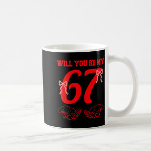 Wirst du mein 67 lustiger Six Seven Hände Meme Val Kaffeetasse