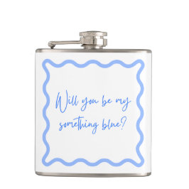 "Wirst du mein blaues Ding sein?" Vorschlagsflasch Flachmann