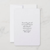 Wirst du mein Blumenmädchen sein (Rückseite)