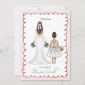 Wirst du mein Blumenmädchen sein? Benutzerdefinier Einladung (Vorderseite)