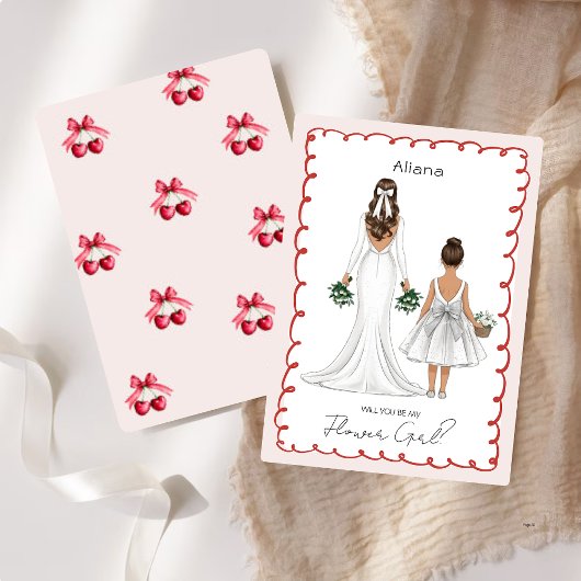 Wirst du mein Blumenmädchen sein? Benutzerdefinier Einladung