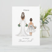 Wirst du mein Blumenmädchen sein? Benutzerdefinier Einladung (Stehend Vorderseite)