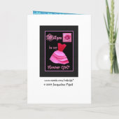 Wirst du mein Blumenmädchen sein? BLAU und LILA Kl Einladung (Rückseite)