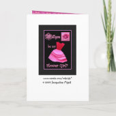 Wirst du mein Blumenmädchen sein? BLUE & PINK Dres Einladung (Rückseite)