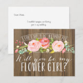Wirst du mein Blumenmädchen sein? | Bridesmaid Einladung (Vorne/Hinten)