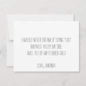 Wirst du mein Blumenmädchen sein? | Bridesmaid Einladung (Rückseite)