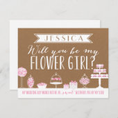 Wirst du mein Blumenmädchen sein? | Bridesmaid Einladung (Vorne/Hinten)