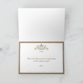 Wirst du mein Blumenmädchen sein? Burlap Tiara Car Einladung (Innenseite)