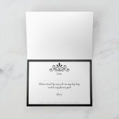 Wirst du mein Blumenmädchen sein? Chalkboard Tiara Einladung (Innenseite)