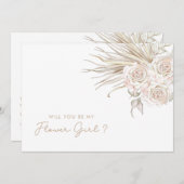 Wirst du mein Blumenmädchen sein? Einladung (Vorne/Hinten)