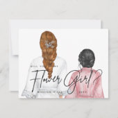 Wirst du mein Blumenmädchen sein? Einladung von Mä (Vorderseite)