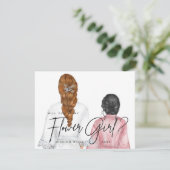 Wirst du mein Blumenmädchen sein? Einladung von Mä (Stehend Vorderseite)