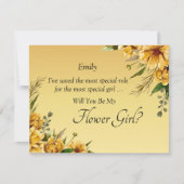 Wirst du mein Blumenmädchen sein? Goldene gelbe Bl (Vorderseite)