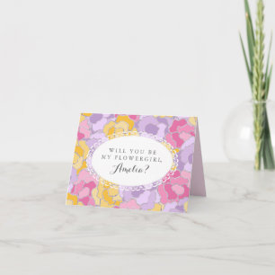 "Wirst du mein Blumenmädchen sein?" Grußkarte Einladung