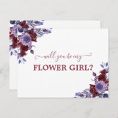 Wirst du mein Blumenmädchen sein, Lila Blume? Postkarte (Vorne/Hinten)