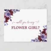 Wirst du mein Blumenmädchen sein, Lila Blume? Postkarte (Vorderseite)