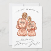 Wirst du mein Blumenmädchen sein? Mädchen aus Seid Einladung (Vorderseite)