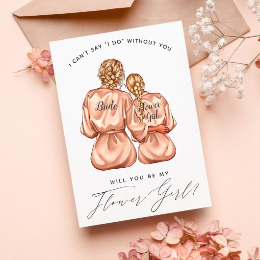 Wirst du mein Blumenmädchen sein? Mädchen aus Seid Einladung
