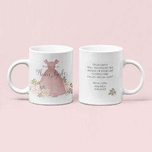 Wirst du mein Blumenmädchen sein? Personalisierter Kaffeetasse