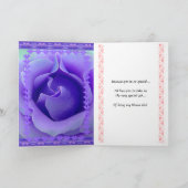 Wirst du mein Blumenmädchen sein? PINK und LILA Kl Einladung (Innenseite)