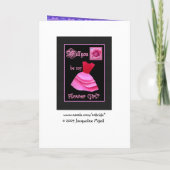 Wirst du mein Blumenmädchen sein? PINK und LILA Kl Einladung (Rückseite)