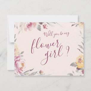Wirst du mein Blumenmädchen sein Romantischer Gart Einladung