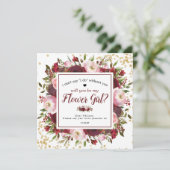 Wirst du mein Blumenmädchen sein? | Rustikales Bur Einladung (Stehend Vorderseite)