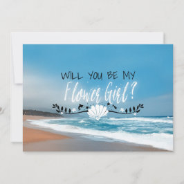Wirst du mein Blumenmädchen sein? | Strandblütenmä Einladung
